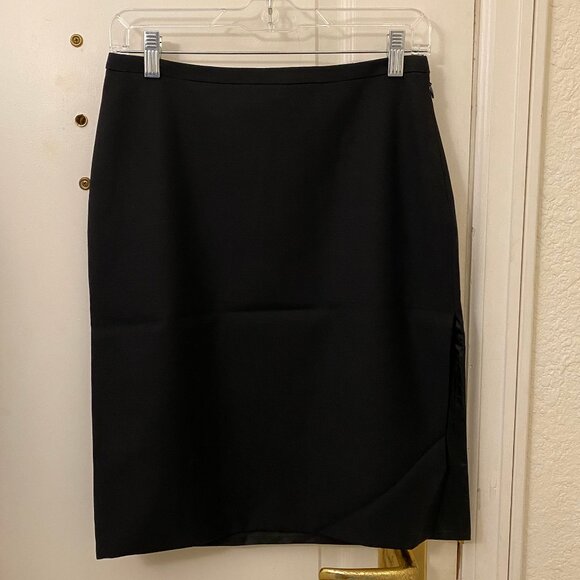 Vintage Excellent Istante Versace 100% Wool Black Skirt Suit Detail Size 4 - Picture 8 of 12